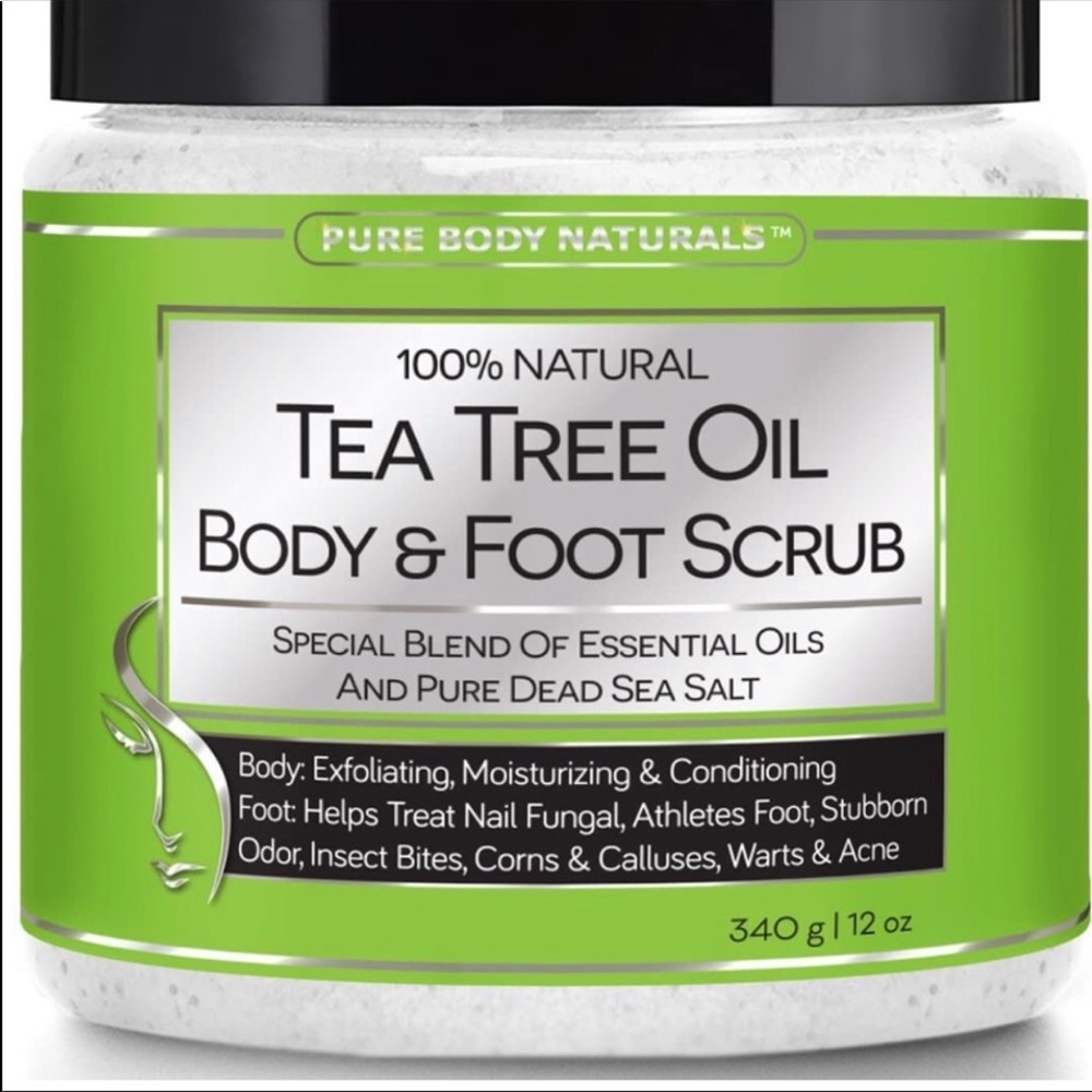 100% Natural Tea Tree Oil Body & Foot Scrub.